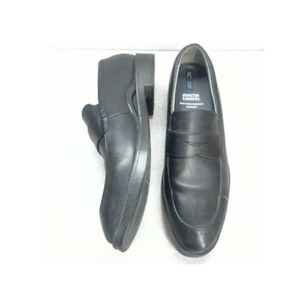 Johnston & Murphy XC4 Maddox Waterproof Black Leather Penny Loafers Mens 13M